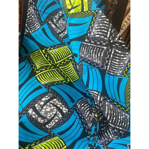 ON SALES 6 YARDS African kente fabric Ankara Danshiki print Fabric 100% cotton - Picture 2 of 2